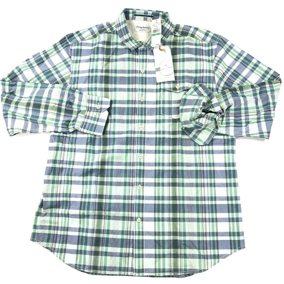 Tommy Bahama Shirt Plaid Zione Wilderness - Picture 2 of 7